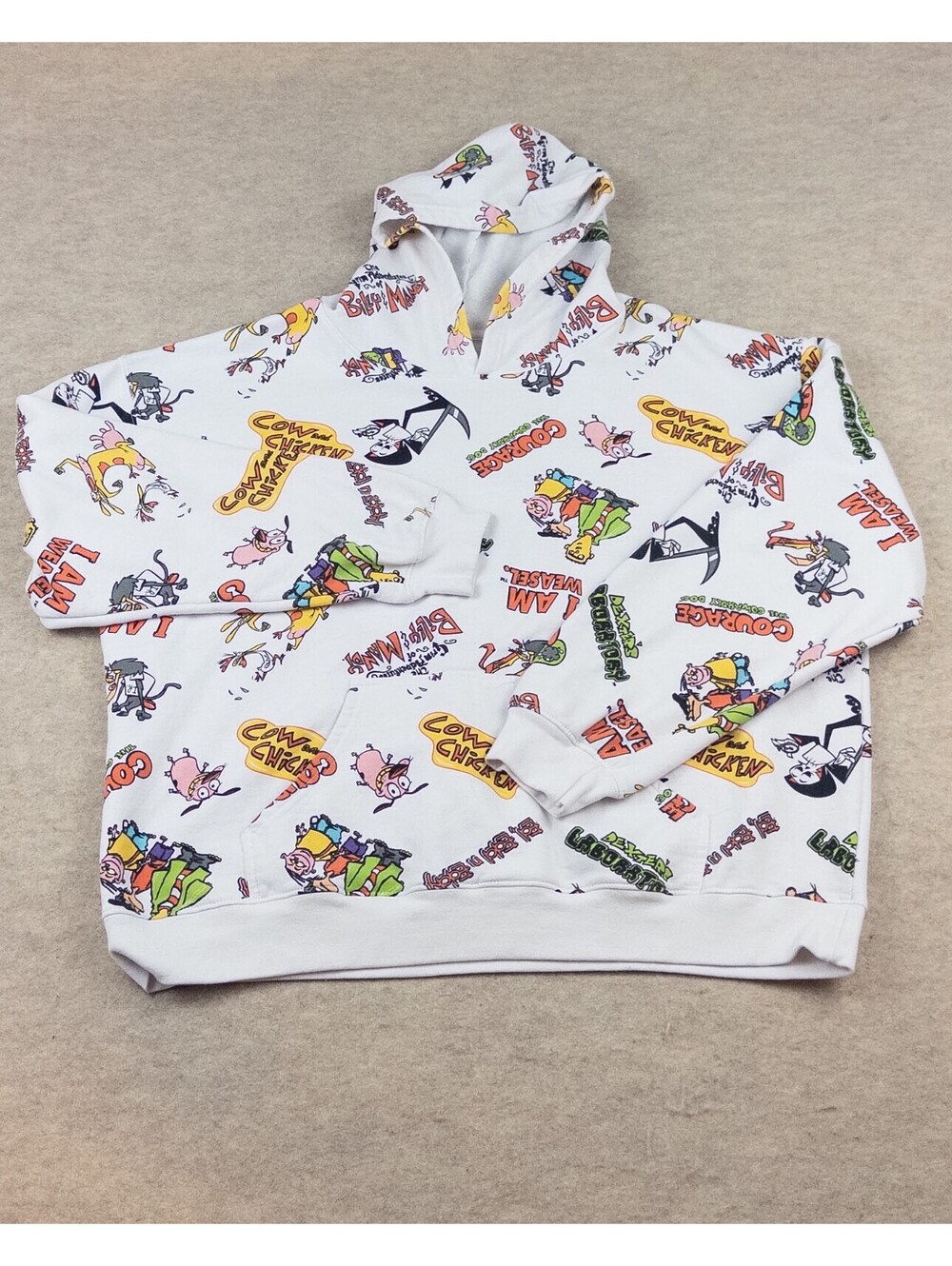 Cartoon Network Cow and Chicken All Over Print Hoodie XL